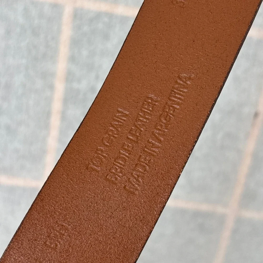 Carhartt Men's Dark Brown Leather Belt Brass Buckle Leather Argentina Sz 36
